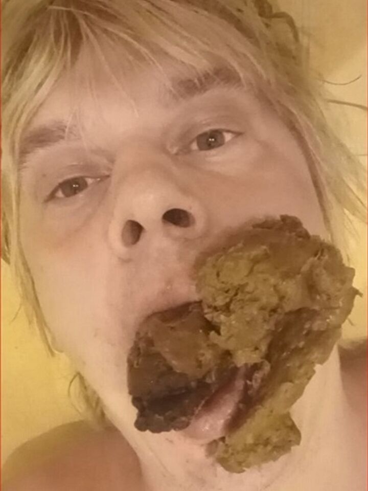 Armands Lusis as a slave to toilet