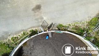 Christy Ley in the manure pit