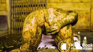 Farmer girl Bettys messy mistake - bathing in cowshit