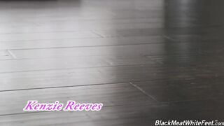 Kenzie Reeves Gives Footjob And Fucks A Big Black Cock