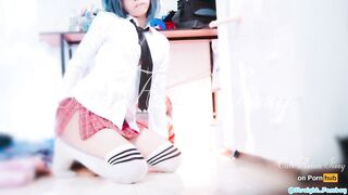 Japanese Sissy Femboy Anal in Chasity & Fox tail