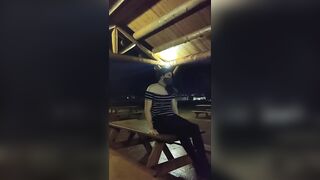Trap Jaimie Lynn Plays With Her Girl Cock At The Public Park And Cums