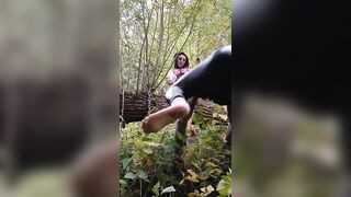 PUBLIC FEMDOM KATRIX WITH SLAVE LATEX FANTASY