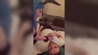 Playboy Bunny Face Rides Innocent Sub to Completion and Sucks Dick for Oral Creampie