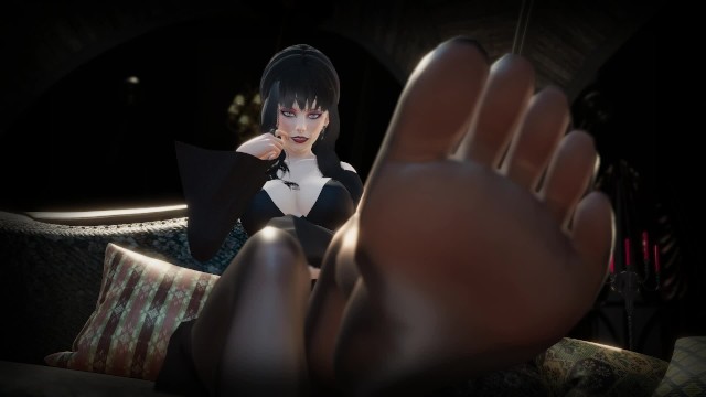 Mistress Elvira's Nylon Stocking Foot Slave Femdom