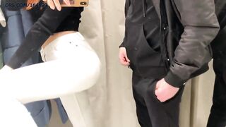 Public Femdom Humiliation Ass Worship, Pussy Worship and Spitting With Petite Princess Kira in Jeans