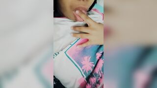Horny ebony milf wakes up horny and needs to masturbate to get the urge