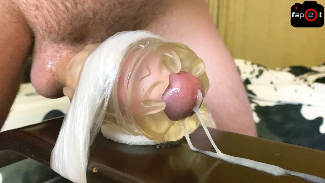 Intense Guy Orgasm while Fucking Fleshlight with Moans and Dirty Talk until Big Cumshot - 4K