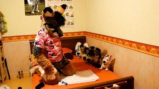 Repo having some fun with fleshlight and Bolt plushie