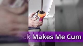 Spocks cock dildo makes me cum in my chastity cage