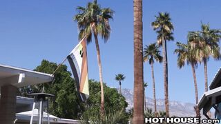 Ripped Lovers Bareback Flip Fuck During Spring Break - HotHouse