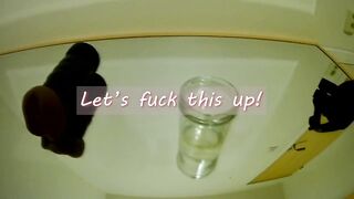 Oily fleshlight fuck, hairbrush anal & cum fountain from my dick FULL VIDEO