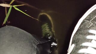 Taking A Dip In The Pond Fully Clothed In Public