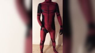 WANKING in my New DEADPOOL Outfit ** Rock HARD COCK & Super HORNY **