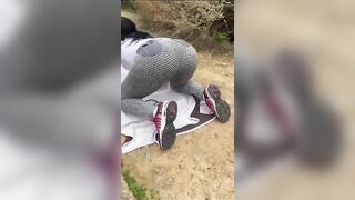 Fantasy Workout Yoga Porn In Public No Panties Ripped Leggings