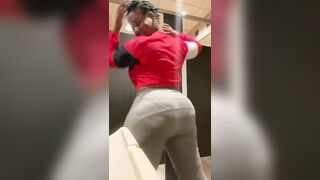 Public bathroom tease