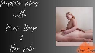 See how hard his dick gets from a little bit of nipple play!