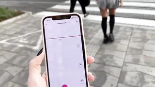 Lovense Lush control of my stepsister in public place! People catch us on the street!!!