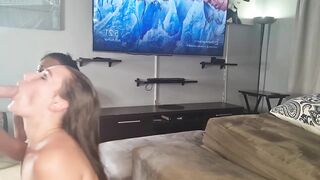 Getting my fat pussy fucked just for a desi slut to suck my pussy juice off of the cock afterwards