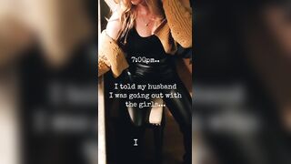 Told him I was "going out" with the girls - I LIED. - I went to the adult theater for cock.