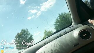 PUBLIC SQUIRTING ALL OVER DASHBOARD ON BUSY STREET