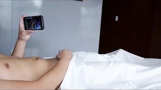 stepmom sucks her stepson cock while husband works, cum on her big ass (cheating wife)