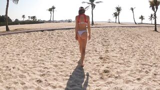 Public Walking On The Beach Ends With Multiple Clit Orgasm