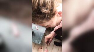 Fucking this prostitute on my balcony, Finger blast then anal!