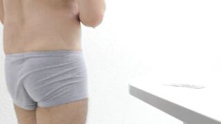 He invited a prostitute and fucked her. Quick sex with a whore in red underwear