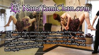 Just Shibari: Girl Gagged, blindfolded: suspended in a predicament