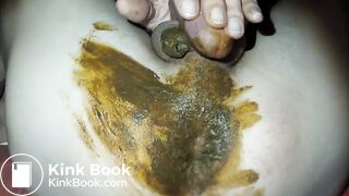 Caca sur mon zizi, étalage fécal, 2 masturbations crasseuses