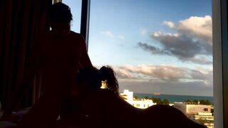 Real Amateur couple Deepthroat in South Beach Miami hotel