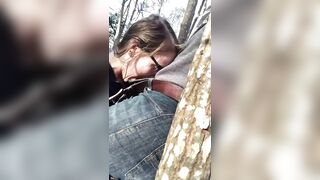 Quick Blow Job in the Woods- Hiking Break! -Corrupt Kitten-