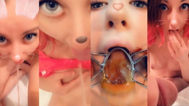 PISS ON ME COMPILATION! PISS IN MOUTH / PEE DRINK HOT TEEN GIRL PISSED ON