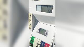 Teen Public Pissing at gas Pumps