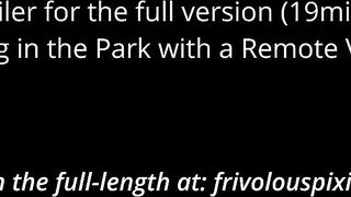 Public flashing in the Park with a Remote Vibrator
