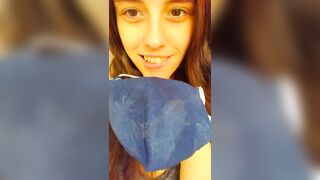 Cute Dress Nasty Gross Facemask Fetish Hairy Pussy Camgirl Pees Toilet & Uses Face Mask Toilet Paper
