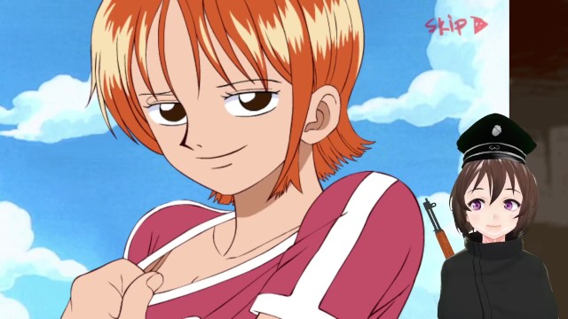 Nami changes clothes in front of her crew
