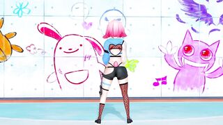 MMD Hentai 3D VTuber el_XoX Strips to "Tomboy"