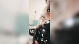 Latex femboy dildo