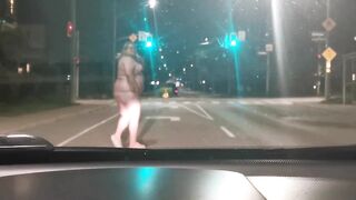 Sissy Dancing on Public Streets in Thong and Bra! CRAZY