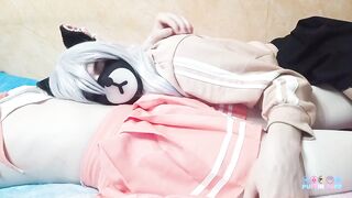 Cute Neko Waifu wants to Tease her Senpai with a blowjob