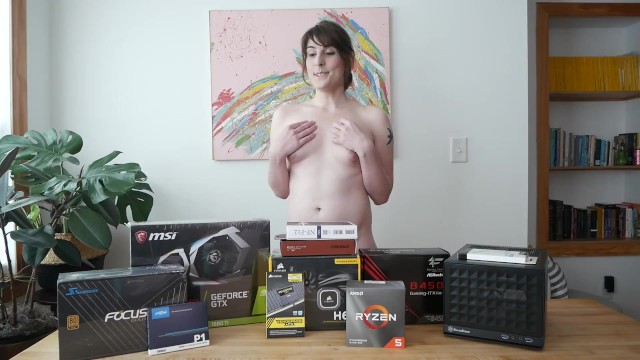 Trans girl building a PC while totally naked (Trailer)