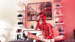 Twink Femboy Solo DEEP ANAL Dildo Masturbation with DEEP THROAT