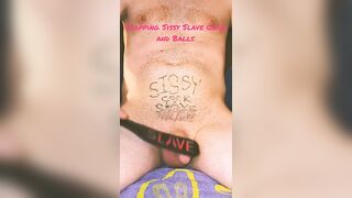Slapping Sissy Slave Cock
