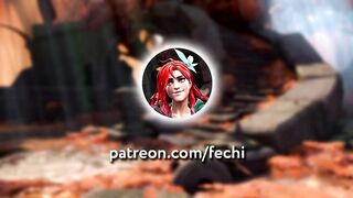 Overwatch Muscular Futa Briggitte creampies Genji ass | Futa on Male PoV animated
