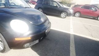Trans/Sissy sucks dildo in Public wearing Womans Swim Suit!