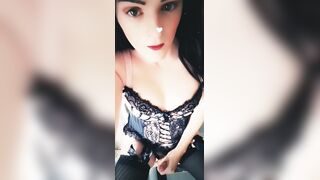 Hot trans girl solo play