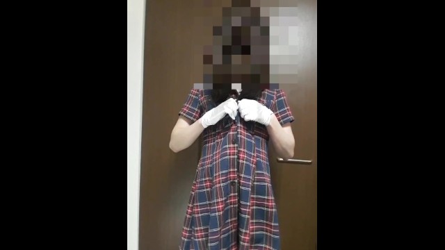femboy crossdresser sissy transgender japanese change clothes undressing gloves lingerie