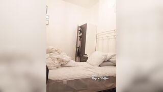 FTM diaper boy messes while making the bed